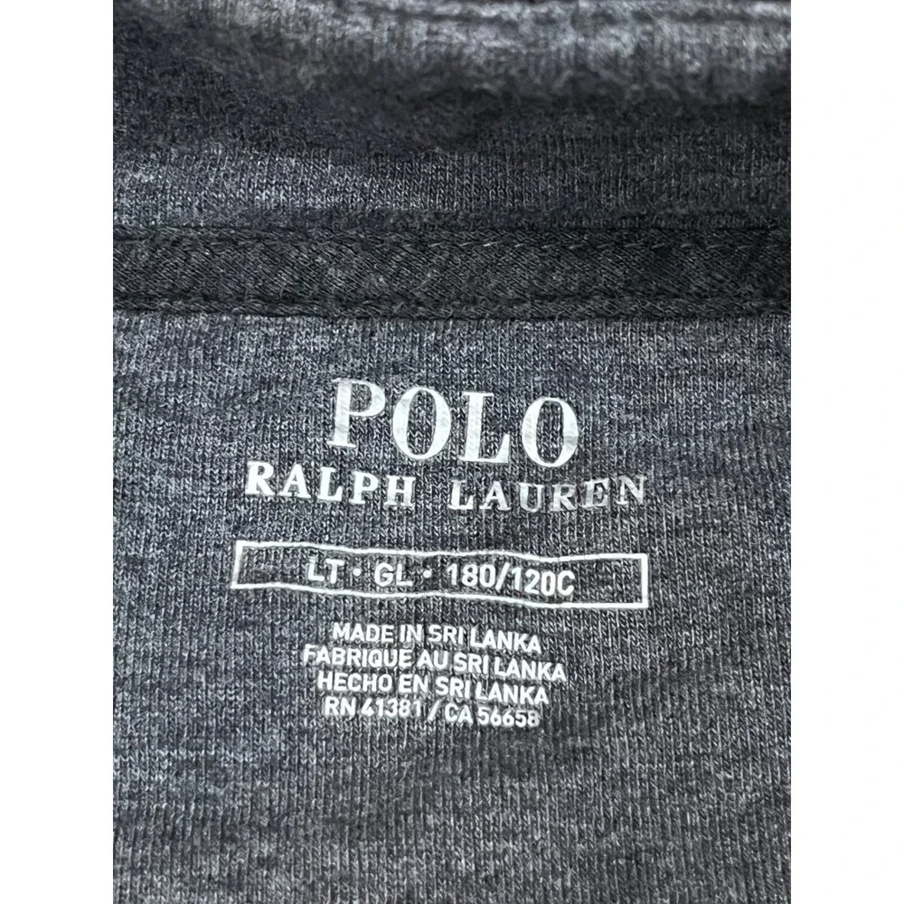 Polo Ralph Lauren Pullover Men's size L Tall Gray Heather Pony Logo 1/2 Zip EUC